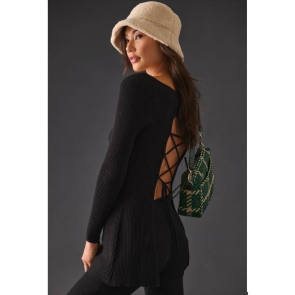 Daily Practice by Anthropologie Bell Meadow Lace-Back Top - Size Small - NWT